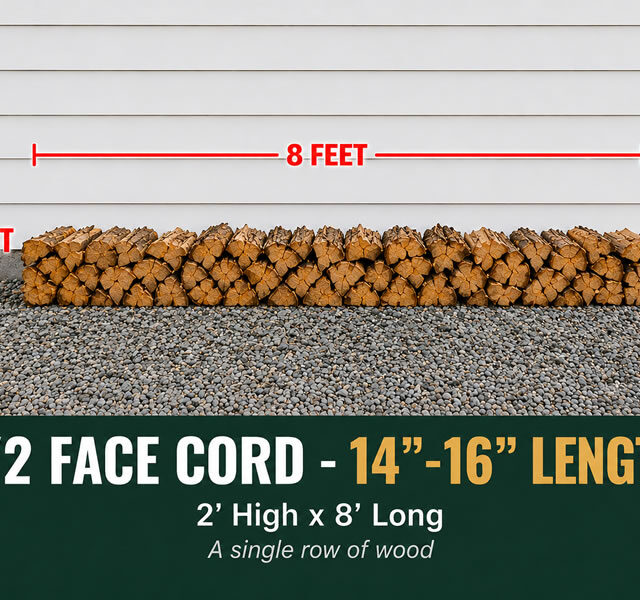 half face cord of firewood